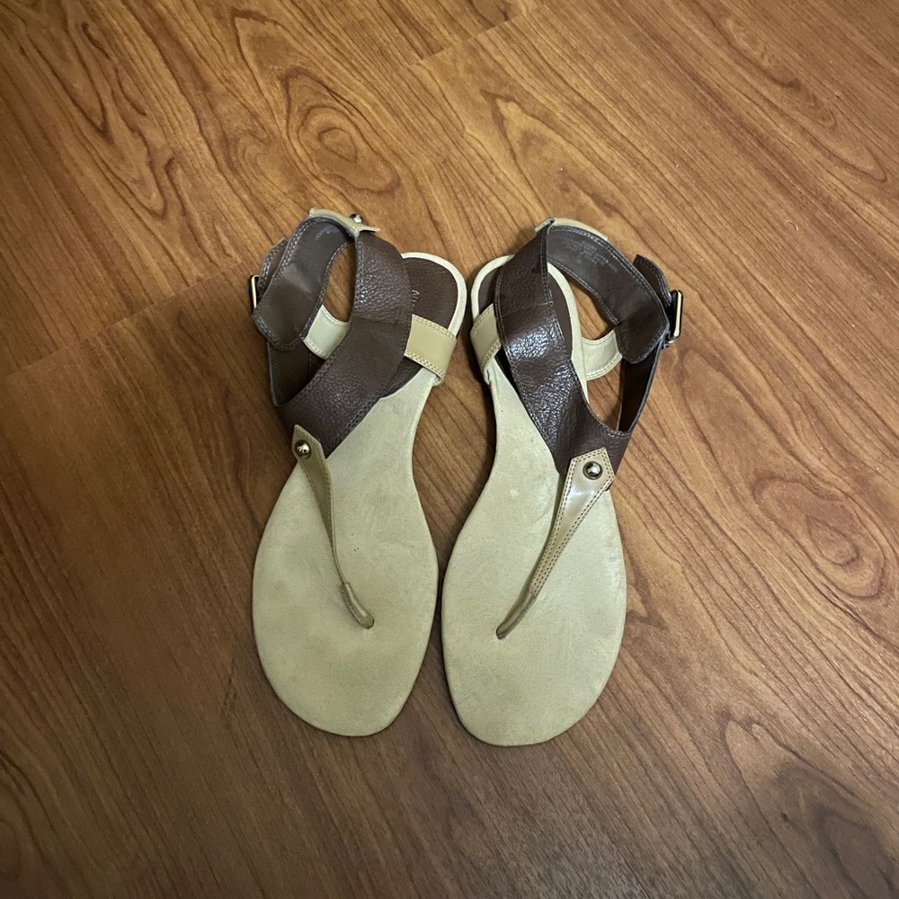 Nine West Flat Leather Sandals